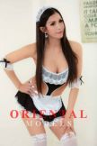 Oriental 36D bust size escort girl